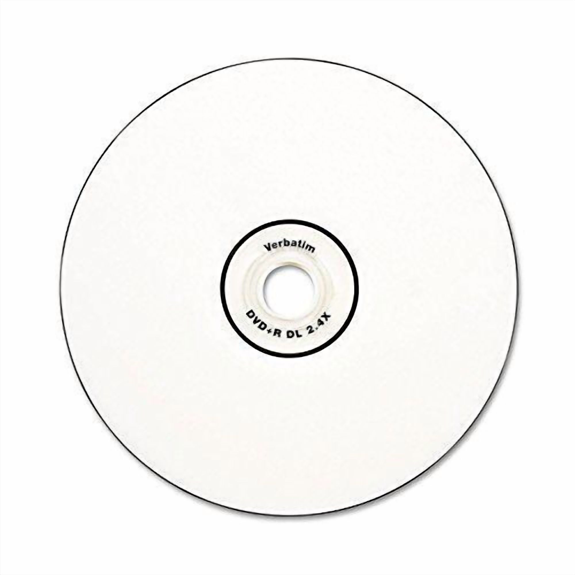 Dvd+r Dual Layer Printable Recordable Disc, 8.5 Gb, 8x, Spindle, White, 50/pack