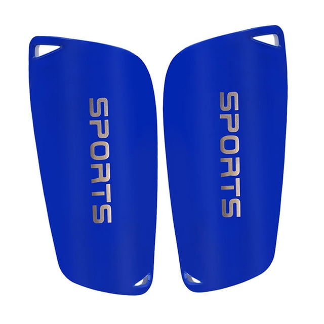Espinilleras de fútbol, tablero protector de caña transpirable para hombres, niños y mujeres, 2 uds. Azul