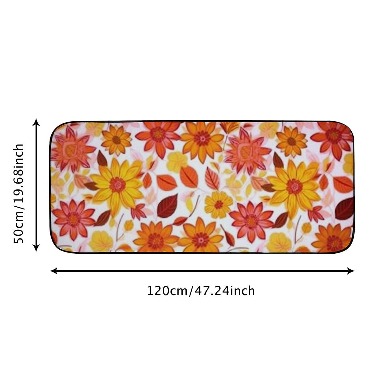 PHYHOO Decorative Door Mat, Door Mat with Non-Slip Rubber Backing, Easy Cleaning, Traps Dirt, Rug for Entry, Patio, Garage 19.68*47.24 in