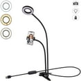 thumbnail image 1 of Selfie Ring Light with Flexible Mobile Phone Holder Lazy Bracket Desk Lamp LED Light for Live Stream Office Kitchen, 1 of 10
