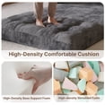 thumbnail image 6 of Lofka Convertible Sofa Bed, 59“ Folding Sleeper Sofa with Soft Corduroy Fabric, 2-in-1 Boneless Loveseat Couch for Living Room, Apartment and Small Spaces, No Assembly Required, Gray, 6 of 10