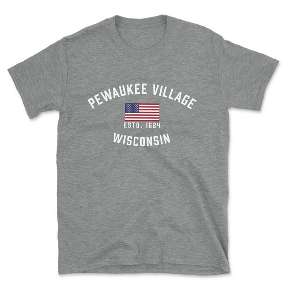Pewaukee Village Wisconsin Patriot Men's Cotton T-Shirt