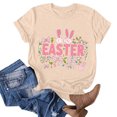 thumbnail image 4 of QUNYINEY Easter Womens Shirts Casual Pullover Crew Neck Short Sleeve Tops Loose Funny Womens Tops Trendy, 4 of 4