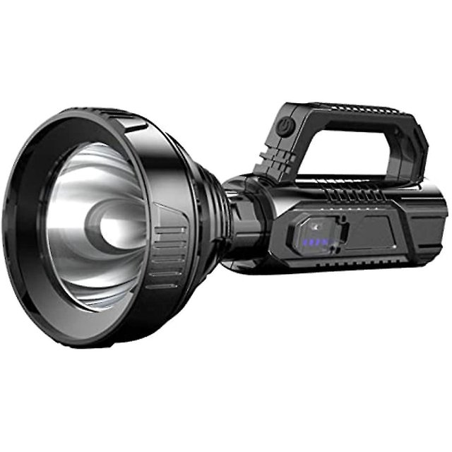 Mgcok Linternas LED recargables súper brillantes Foco de mano Linterna táctica de 90000 lúmenes Linternas recargables impermeables Ipx6 (negro) 37