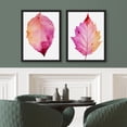 thumbnail image 5 of PixonSign Framed Wall Art Gradient Fall Leaves Posters, Set of 2 Nature Wilderness Floral Botanical Modern Illustrations Wall Decor, Adhesive Canvas Prints for Home Decor - 8"x10" Black, 5 of 5