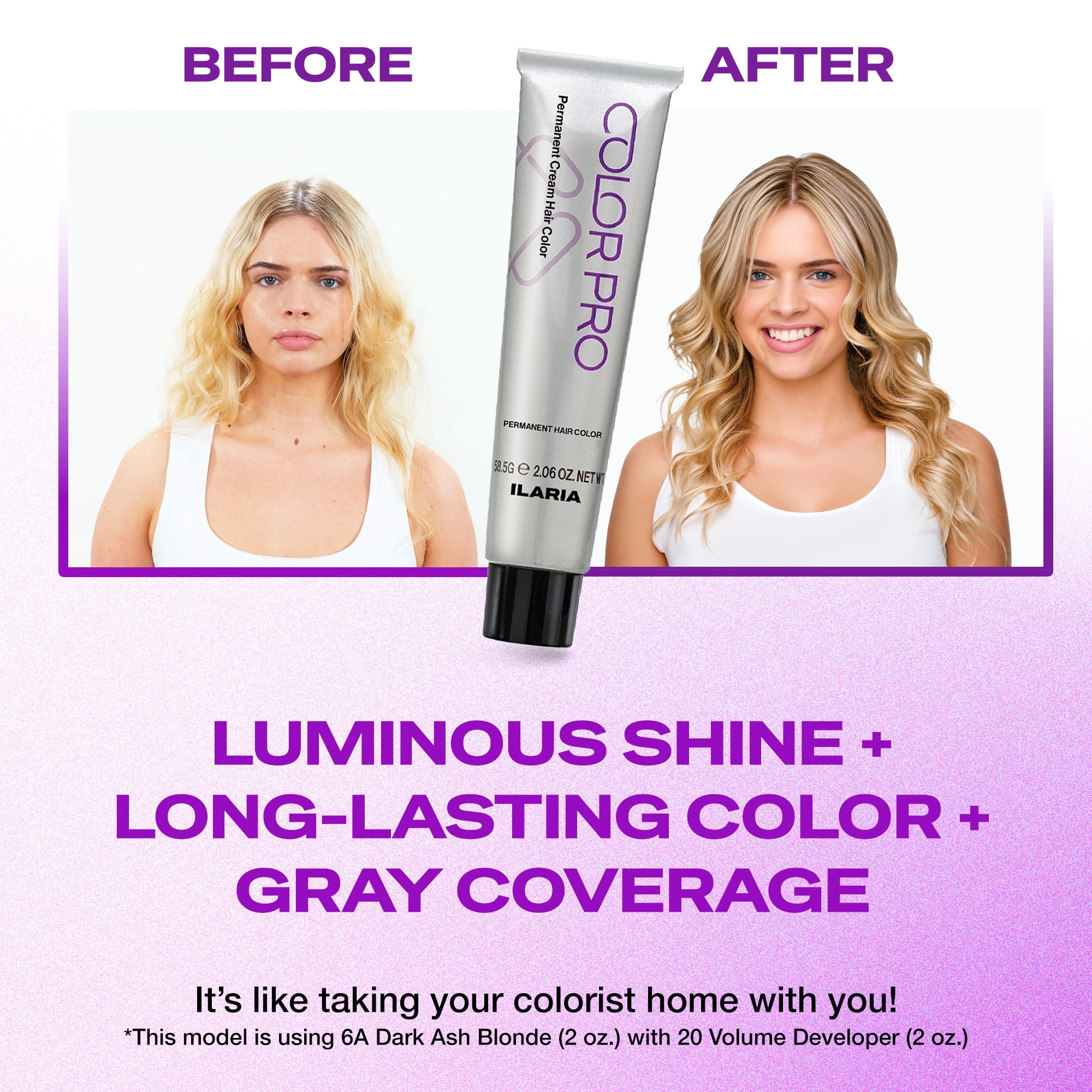 Ilaria COLORPRO Permanent Hair Color 7N-Medium Natural Blonde 2 oz