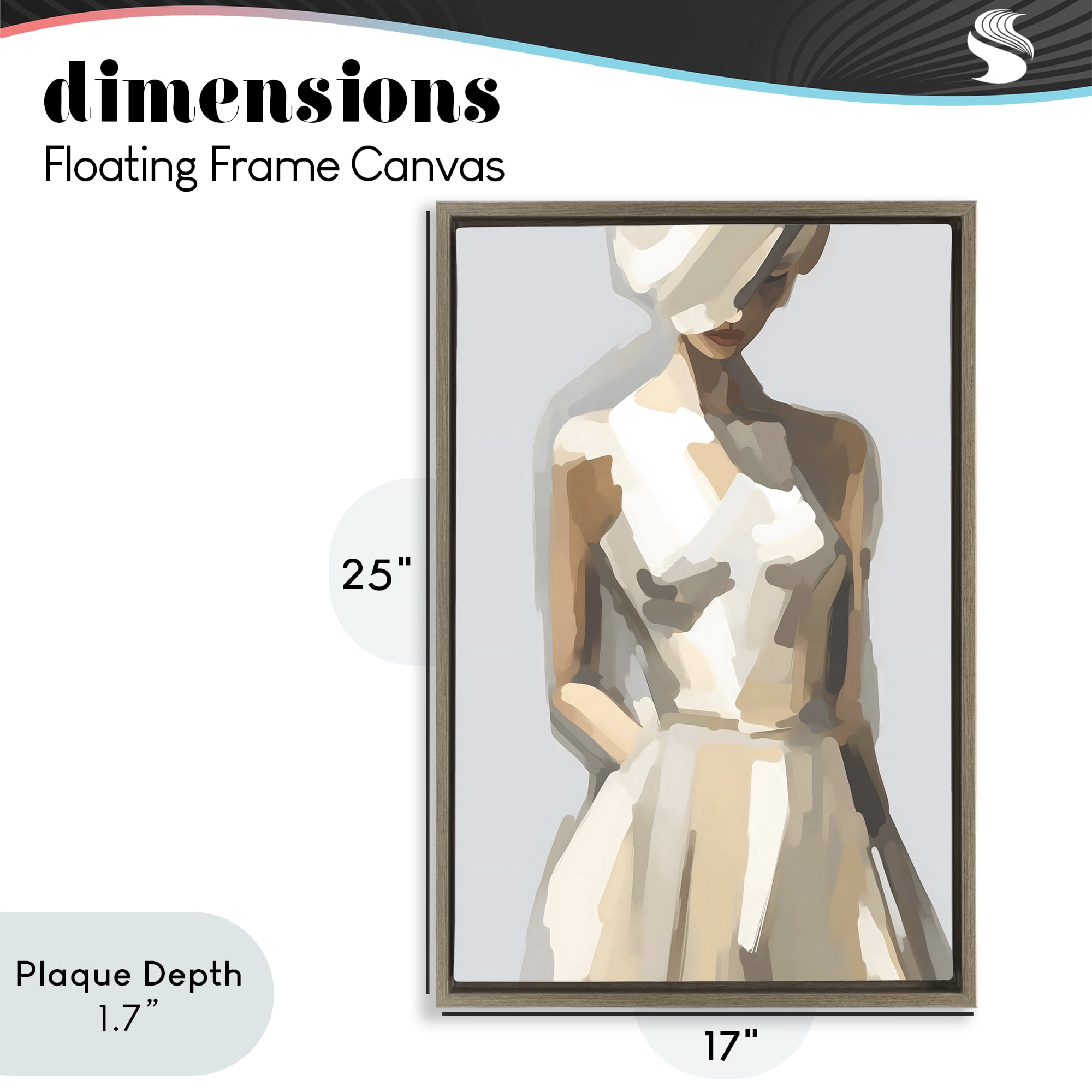 Stupell Industries Sophistication of the Muse Brown Framed Floater Canvas Wall Art, design by Creative Studio