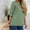 Army Green, variant on Idoravan Women's Plus Size Tops Clearance Womens Fashion Solid Color Short Sleeves Blouse Round Neck Ruffles Casual Tops