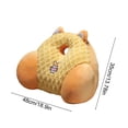 thumbnail image 2 of Yellow Office Lumbar Support Cushion Cartoon Design Chair Back Pillow For Long Period Sitting 18.9X13.78 Inch, 2 of 7