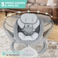 thumbnail image 5 of Baby Swing for Infant, HDJ Portable Electric Baby Swing with Music Playing, Touch Screen, Remote Bluetooth Control, Grey, 5 of 12