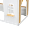 thumbnail image 2 of Noble House Thelma Twin over Twin Bunk Bed, Playhouse Design with Storage Shelves and Window, White and Natural, 2 of 9