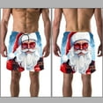 thumbnail image 3 of luoweisi Men's Beach Shorts Quick Dry Swim Trunks with Mesh Lining Santa Claus L, 3 of 5