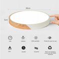 thumbnail image 5 of Lámpara de techo LED moderna, luz empotrada de acrílico resistente a altas temperaturas para iluminación interior de amplia aplicación, estilo de madera minimalista con eficiencia energética y vida, 5 of 5