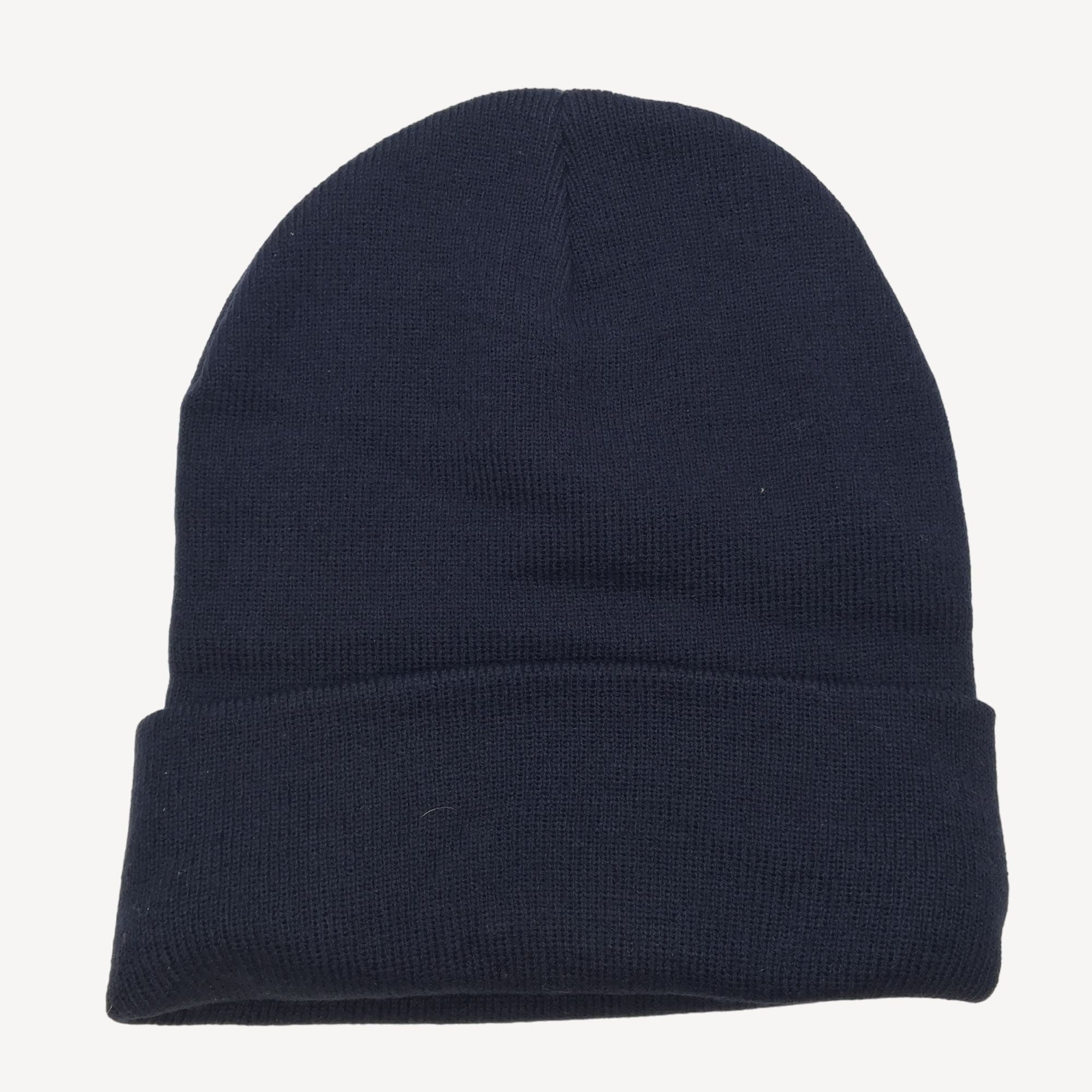 Yea.Nice Legend Knit Midnight Navy Blue Folded Beanie Winter Wear Warm Snow Ski