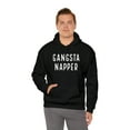 thumbnail image 5 of Gangsta Napper Funny Lazy Adult Unisex Pullover Sweatshirt Hoodie with Sayings Gift Men Woman. Black, 5 of 6