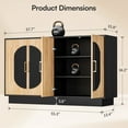thumbnail image 4 of Fluted Buffet Cabinet with Storage, Large Accent Sideboard with Arch Doors & Adjustable Shelves 58" Modern Fluted Credenza Media Console Table for Living Room Kitchen Dining Room, 4 of 10