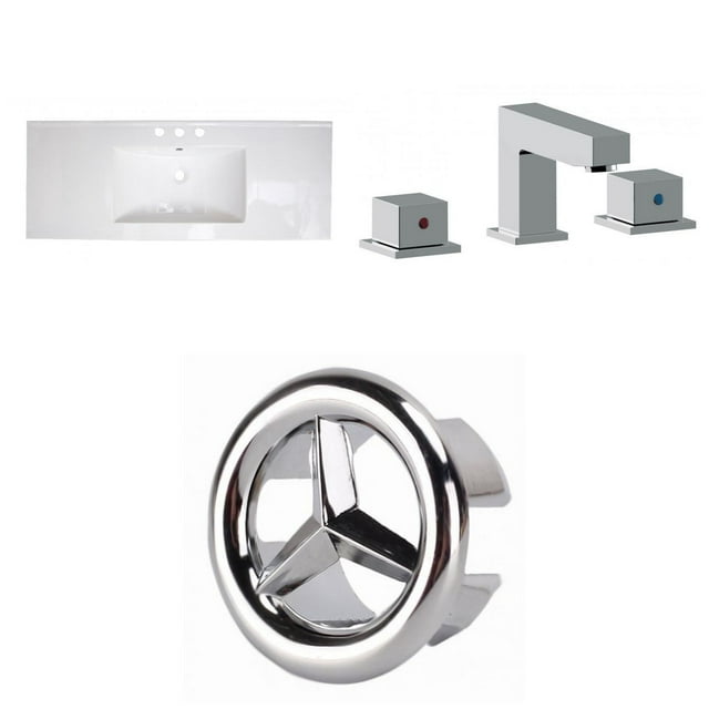 American Imaginations 32-in. W 3H4-in. Ceramic Top Set In White Color AI-24492