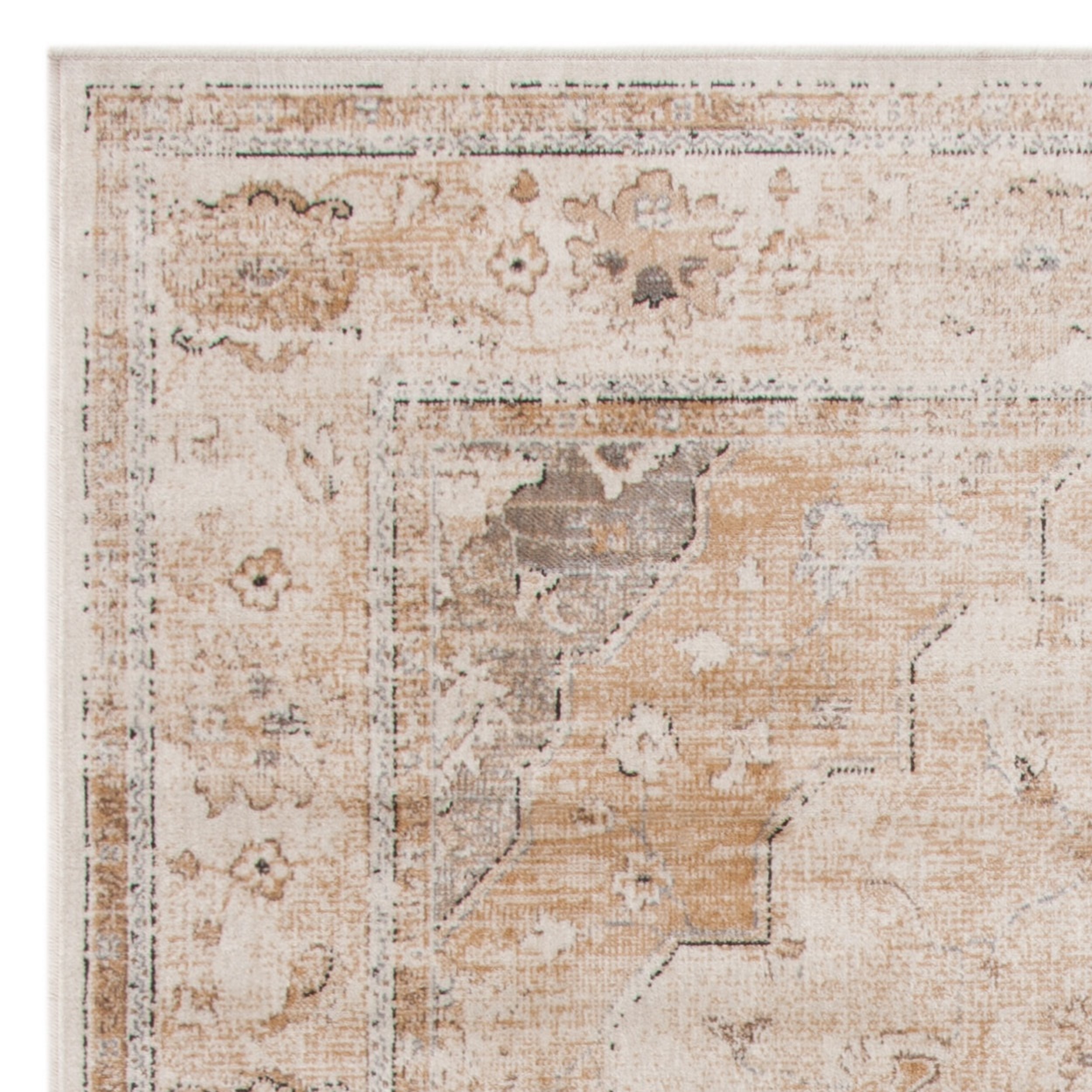 SAFAVIEH Atlas Janey Distressed Area Rug, Ivory/Beige, 5'3" x 7'7"