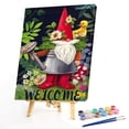 thumbnail image 1 of Cuadros Decorativos Kits de pintura por números Patrón de duende de dibujos animados Base cero sobre lienzo (B1042) Wdftyju embutido en tela, 1 of 9