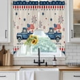thumbnail image 6 of Independence Day Swag Valances for Windows 2 Pack, Kitchen Window Curtains 36 Inch Length, Blue Truck Firework Star Blue Red Flag Privacy Swag Curtains for Living Room/Bathroom 36"x36", 6 of 8