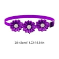 thumbnail image 3 of Collier Nœud Papillon Fleur en Strass pour Animaux de Compagnie pour Chats et Chiens, Accessoire de Mariage et de Fête Ajustable Bling Crystal, Velours en Polyester, Rouge Rose Vert Violet Bleu, 14 x 4 cm, 3 of 6
