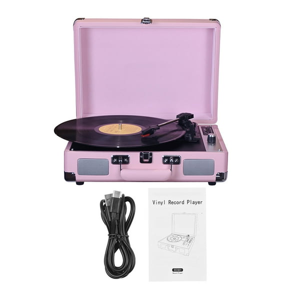 Vinyl Record Player,Player Bt Usb Turntable Portable Player Support 7/10/12inch Vinyl With 3.5 Audio Portable Player With Input Rca Line 7/10/12inch Vinyl Turntable Vinyl Turntable Portable Bortt