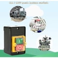 thumbnail image 3 of Interruptor de botón Dinheiro, interruptor de arranque y parada de motor, CA 220 V/380 V, 10 A, botón de encendido y apagado a prueba de agua, dos botones con soporte para caja de polvo, 3 of 5