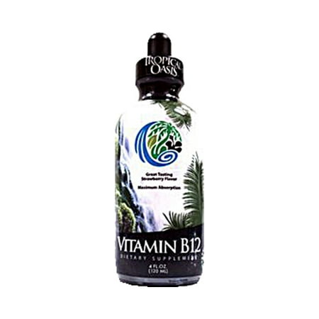 Tropical Oasis La vitamine B12 Dropper Fraise - 4 fl oz