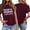 Wine, variant on Women's Fashion Print Top Loose Crew Neck T Shirt Tops Women Casual Womens Dark Tee Shirt Womens Compression Cold Gear Womens T Shirts Short Sleeve Clothes Hide Dark Shirt Long Sleeve Undershirts for