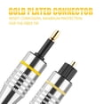 thumbnail image 2 of Toslink a Mini Plug Cable de audio digital de fibra óptica de 3.5 mm SPDIF Conector chapado en oro Transmisión de 250M bit/s(2m) Unbranded XD03102-03, 2 of 7