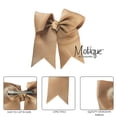 thumbnail image 2 of Motique Accessories Jumbo Hair Bow Clip with Tails (Beige), 2 of 4