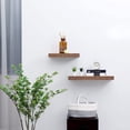 thumbnail image 3 of WELLAND 24 inch Mission Floating Shelves Wall Mounted Shelves Display Rack, 23 3/4"L x 9 1/4"D x 2"T, Walnut, 3 of 8