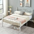thumbnail image 2 of VECELO Full Metal Bed Frame with Headboard & Footboard, Box Spring Replacement, Heavy Duty & Quick Assembly, White, 2 of 8