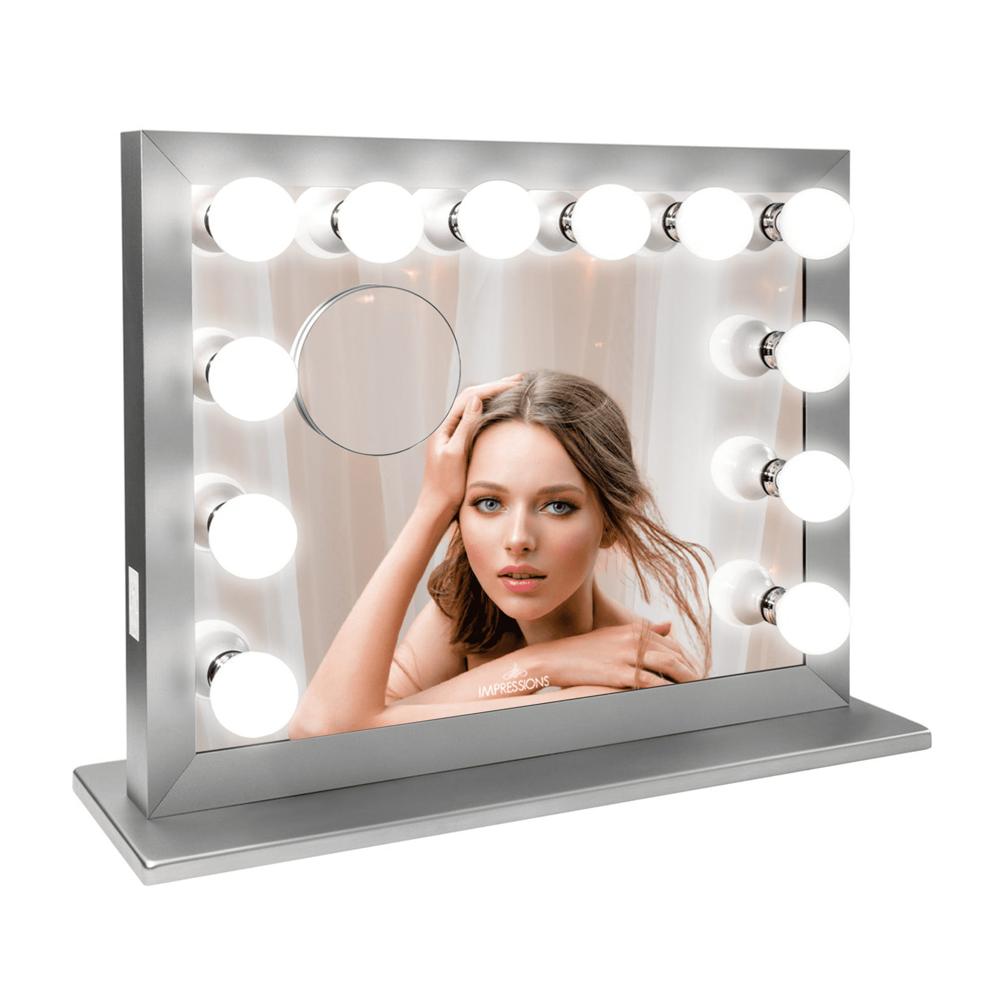 Impressions Vanity Starlight Plus LED Makeup Mirror, Tabletop or Wall