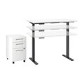 thumbnail image 3 of Move 60 Series 48W x 30D Set de Bureau Réglable en Blanc - Bois d'Ingénierie, 3 of 7