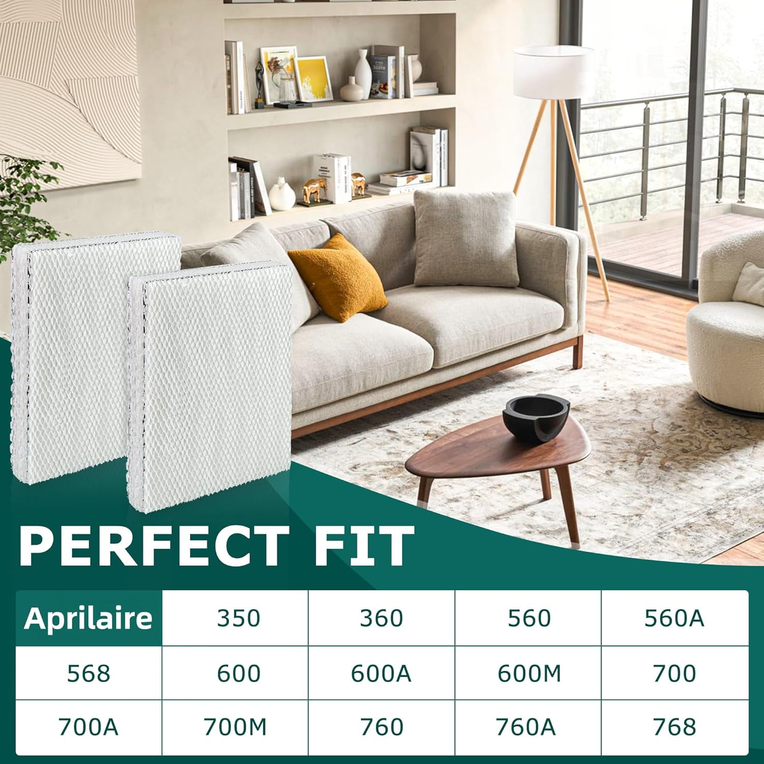 4 Pack 35 Water Panel for Humidifier Filter, Compatible with April.aire 300 350 360 560 560A 568 600 600A 600M 700 700A 700M 760 760A 768 Whole House Humidifier|10" x 13" by