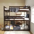 thumbnail image 5 of Campbell Wood Triple Twin Convertible Bunk Bed, Espresso, 5 of 12