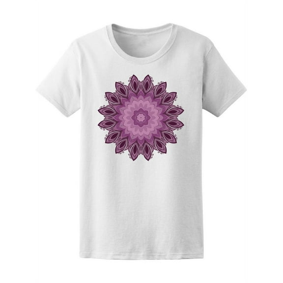 Purple Flower Mandala T-Shirt Women -Image by Shutterstock, Female Small