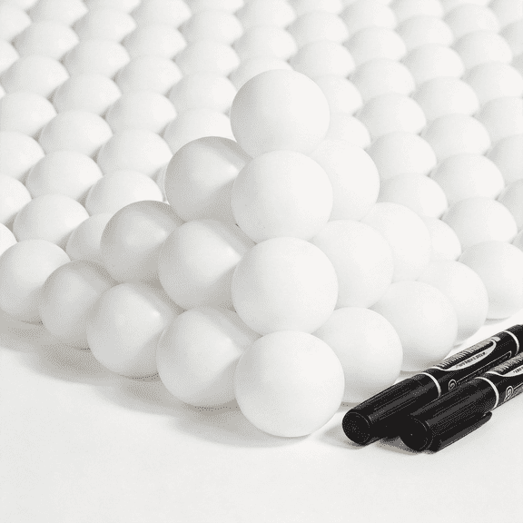 100Pcs Table Tennis Balls, 40mm Plastic Ping Pong Balls for Bulk Use, Washable and Durable – Suitable for Carnival Games, Pool Activities, Party Decorations, and Pet Toys, White