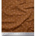 thumbnail image 1 of Soimoi Tissu en Coton Cambrique Géométrique, Feuilles & Baies Rouges Décor Fruits Tissu Imprimé au Mètre 42 Pouces de Large, 1 of 3