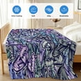 thumbnail image 4 of Purple Blue Teal Butterfly Cooling Blanket, Lightweight Breathable Summer Throw Blanket with Double Sided Cold Effect, Modern Abstract Art Picnic Beach Blankets Bed Sheet for Hot Sleepers 60"x80", 4 of 8