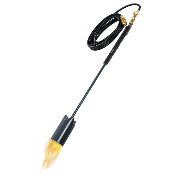 Ivation 500,00 BTU Propane Torch, Heavy-Duty Weed Burner W/10’ Hose, Flame Control & Flint Ignitor