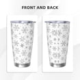 thumbnail image 3 of Bingfone Snowflake Minimalist for 20 Oz Stainless Steel Travel Mug Double Wall Water Coffee Cup for Home,Office, Outdoor Works Great for Ice Drinks and Hot Beverage-Without Straw, 3 of 8