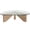Natural Wood, variant on LeisureMod Triangular Coffee Table with 36” Tempered Glass Top and Stained Rubberwood Base for Modern Home, Living Room, Office Imperial Collection in Natural Wood