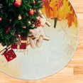thumbnail image 5 of FMSHPON Thanksgiving Autumn Vegetables Xmas Christmas Tree Skirt Stand Mat for Holiday Party Decoration Indoor Outdoor 36 inches, 5 of 6