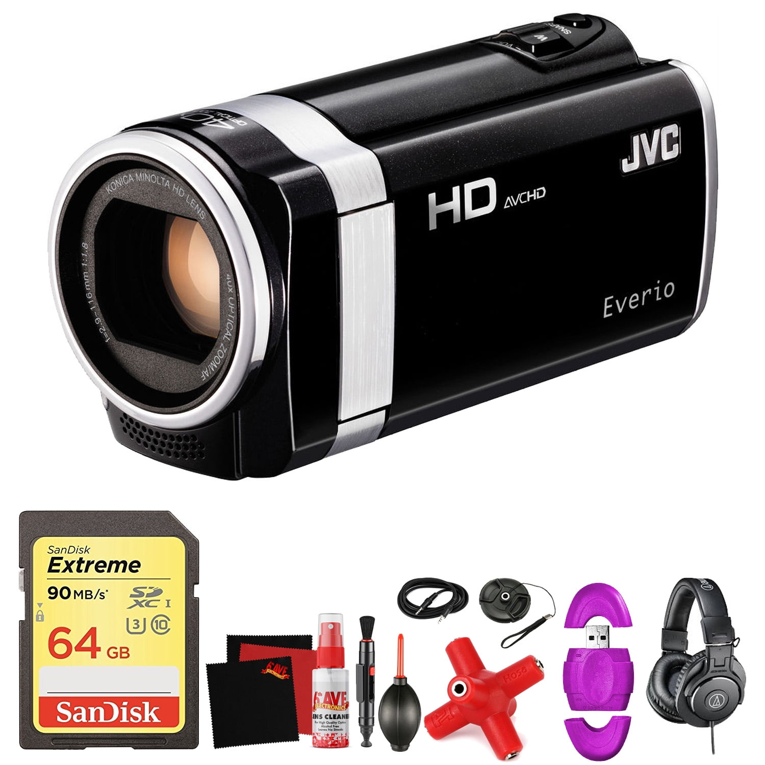 JVC GZHM650 HD Everio CamcorderMega Accessory Bundle