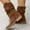 Brown, variant on JUSLIO Womens Boots Mid Calf Boots Comfort Zipper Solid Color Fashion Casual Slip On Low Heels Plus Size Boots