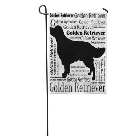 SIDONKU Brown Adorable Golden Retriever Silhouette Yellow Attractive Beautiful Best Garden Flag Decorative Flag House Banner 12x18 (House Beautiful Subscription Best Price)