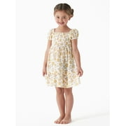 Modern Moments by Gerber Toddler Girl Puff Sleeve Gauze Dress, Sizes 12M-5T