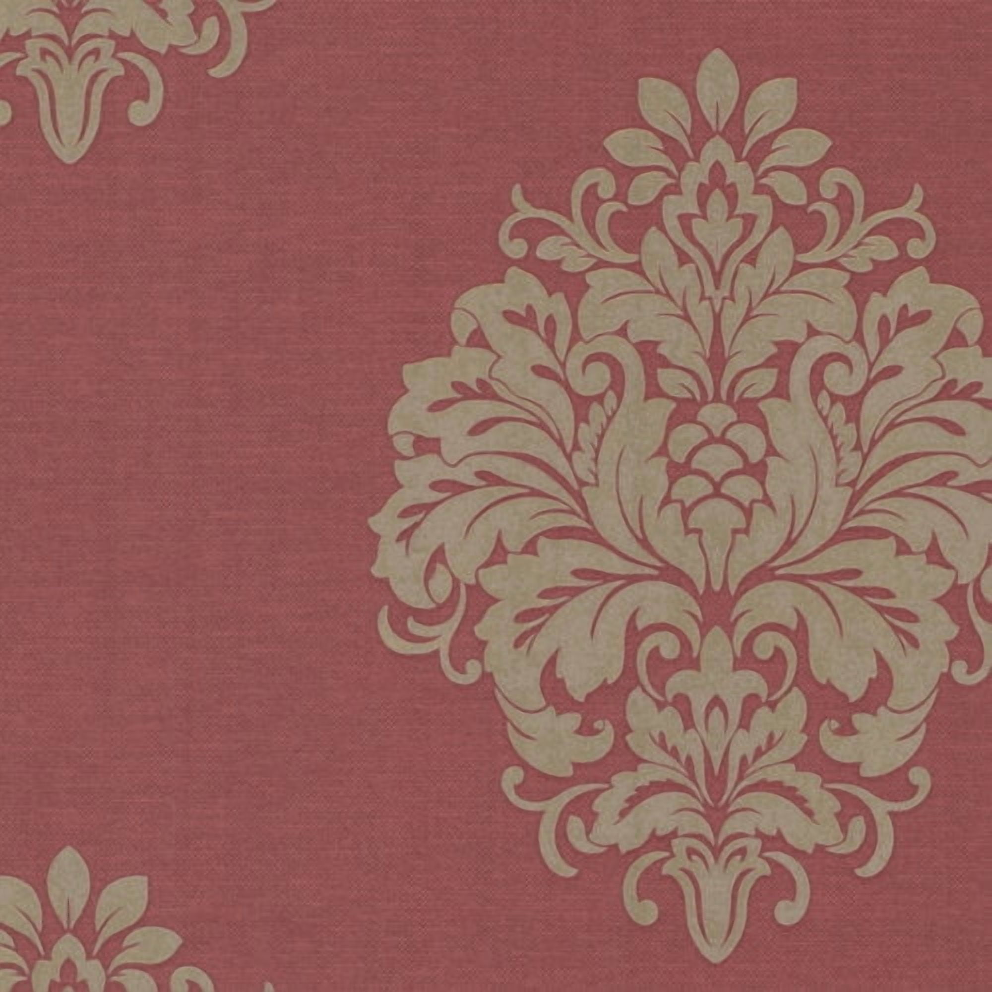 Kenneth James Duchess Silver Damask Wallpaper